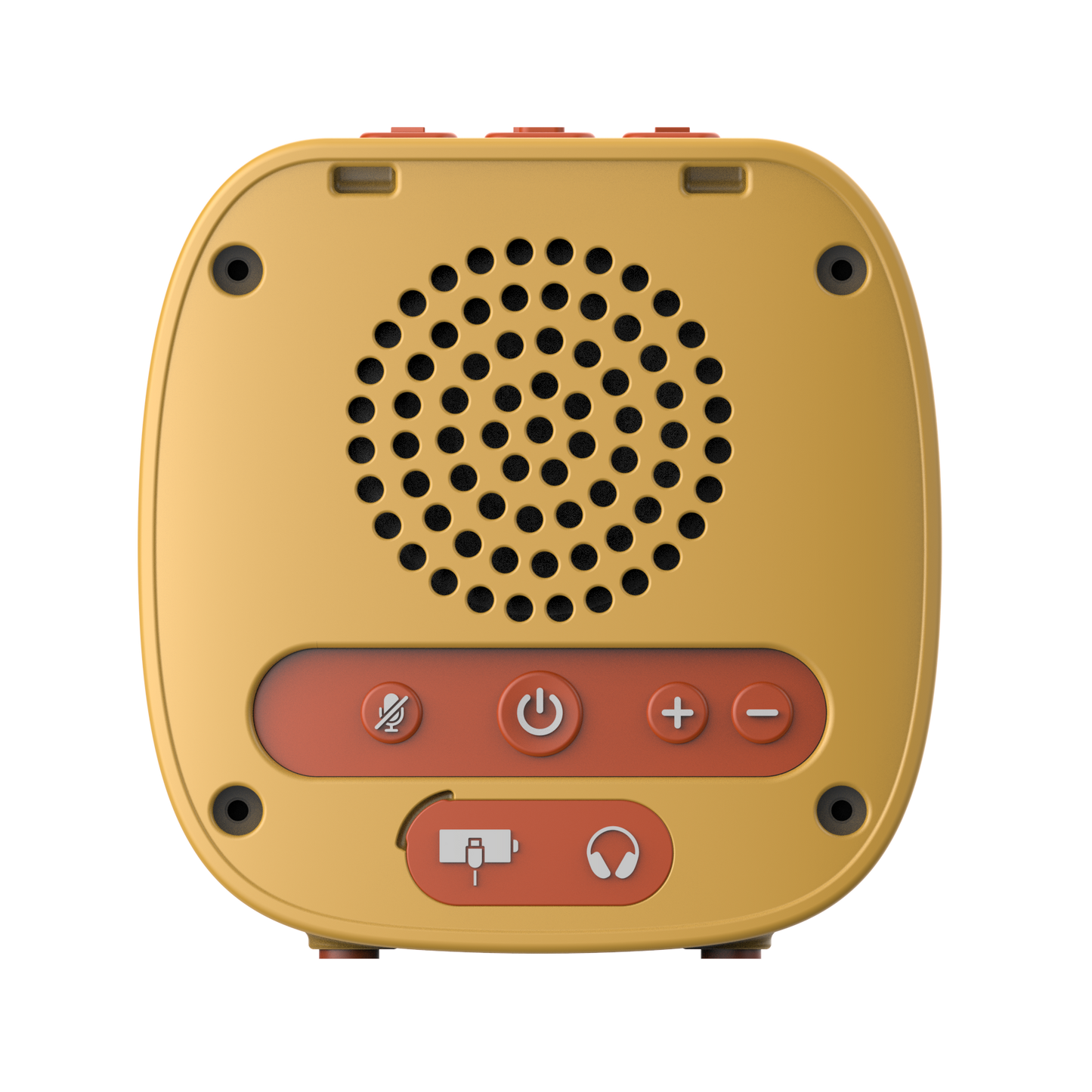 Yellow electronic MyWonder device with control buttons on a white background
