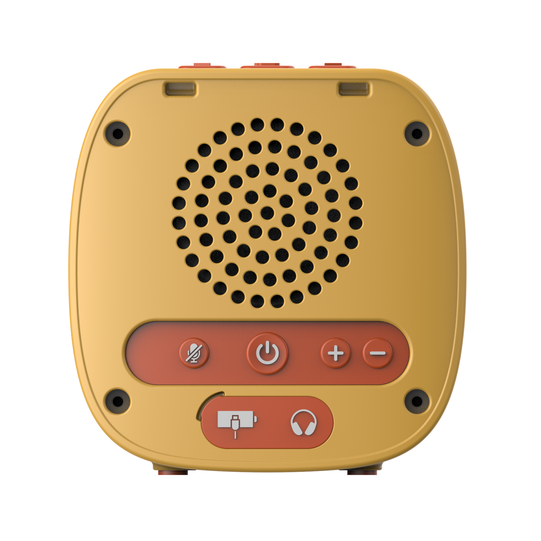 Yellow electronic MyWonder device with control buttons on a white background